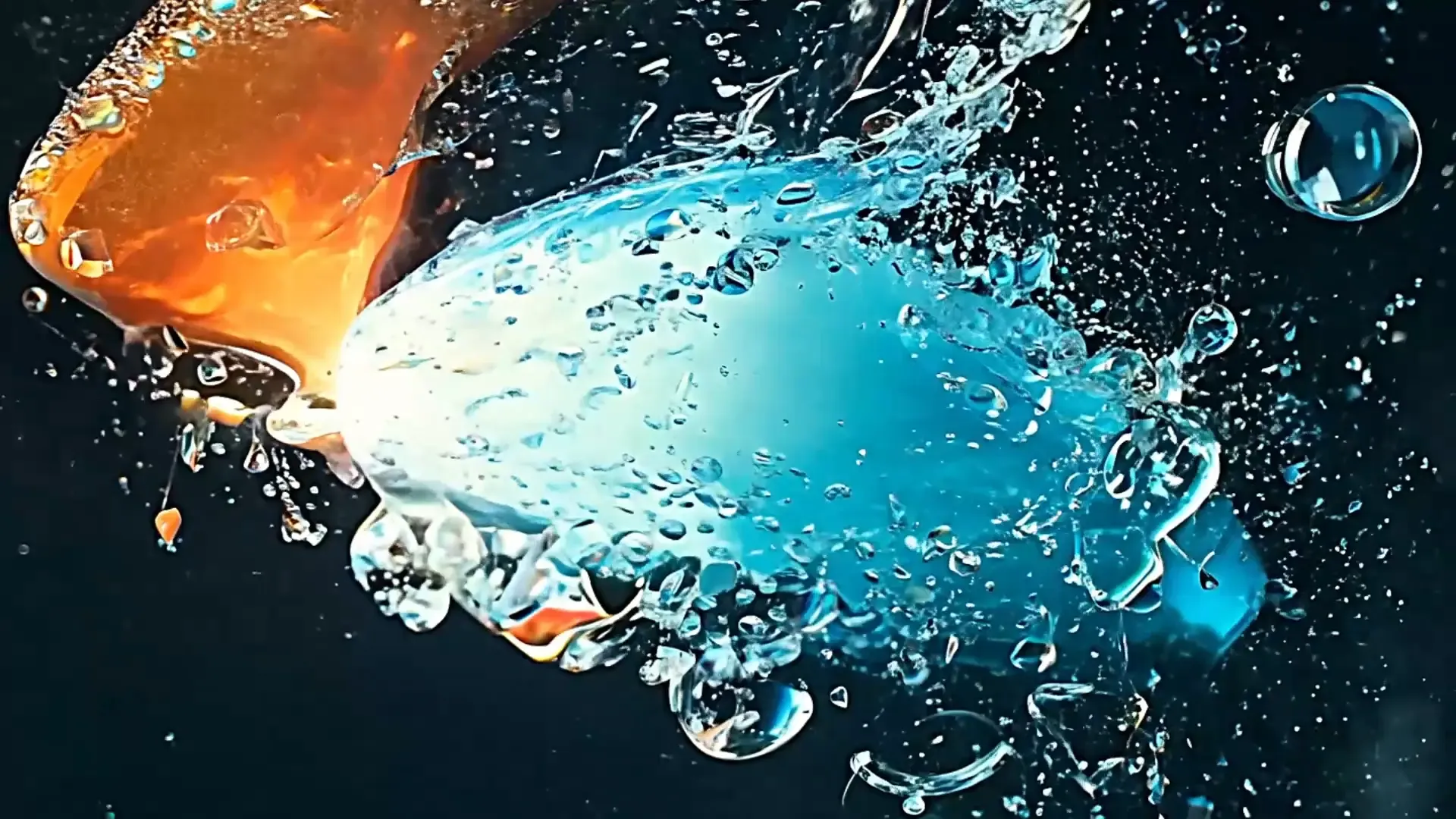 Cinematic Fire and Water Particle Overlay for Motion Graphics